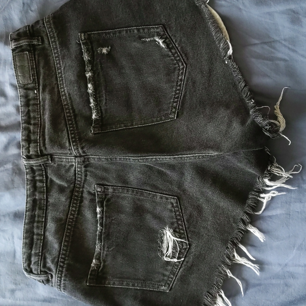 Garage Black Denim Festival Shorts - Picture 2 of 3